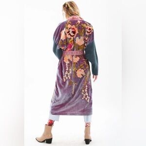 Aratta silent journey Grape Jam Something Magical Velvet Coat Size XS